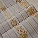 LIKE SHOP Wallpaper roll,European-Style Carved Embossed Wallpaper 1.73 ft(W) x 32.8ft(L) Luxury Gold Damascus Wallpaper Bedroom for Living Room,Bedroom (Gold-A1) (Gold-B1)