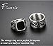 FINREZIO 2Pcs Stainless Steel Rings for Men Vintage Biker Signet & Band Ring Set Size 7-15