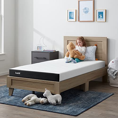 Lucid 5 Inch Firm Gel Memory Foam Mattress Short Queen — Gel Infusion