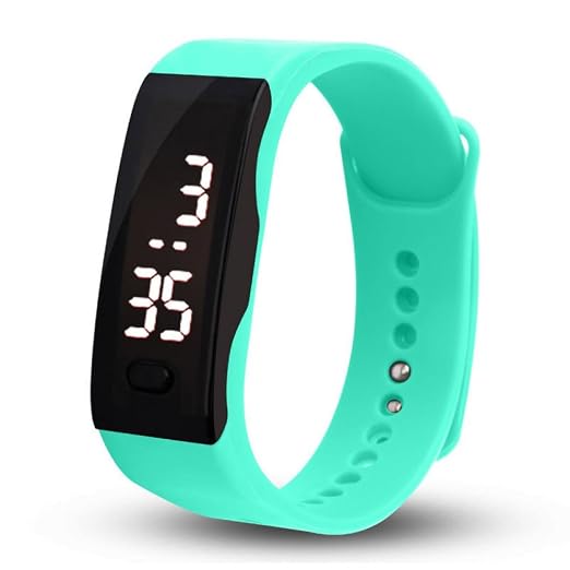  Egmy Mens Womens Waterproof Silicone Led Watch