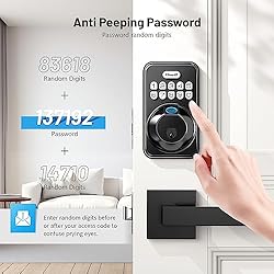Zowill Fingerprint Door Lock, Keypad Door Lock with