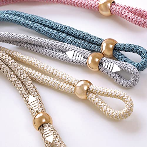 Zurci Elegant Pearl Ball Curtain Tiebacks - 2 Pack of Double Color Rope Holders for Drapes - Modern and Elegant Decor (Color1, 2)