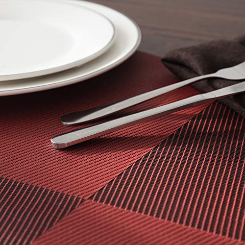 Top Finel Placemats for Dining Table,Plastic Christmas Table Mats Set