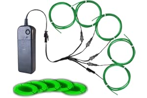 TiTiToo Neon light 5-in-1 meter Wire,Illuminated decorative wire, suitable for birthday parties, Thanksgiving, and other occasions (Green)