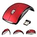 Mice DOOPOOTOO 2.4GHz USB Wireless Cordless Optical Mouse Mice For PC Laptop (Red Foldable)
