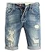 Myncoo Men's Ripped Denim Shorts Distressed Jeans Light Washed