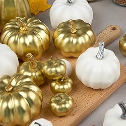 DomeStar 22PCS Decorative Pumpkins, Artificial