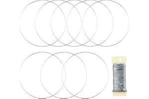 MJRASG 8 Pack Floral Hoop 18 Inches Metal Rings for Crafts Macrame Rings Hoop Dream Catcher Rings DIY Wedding Wreath Candle Rings Wreaths Craft Hoops Floral Ring for DIY Centerpiece Table Decorations, Silver