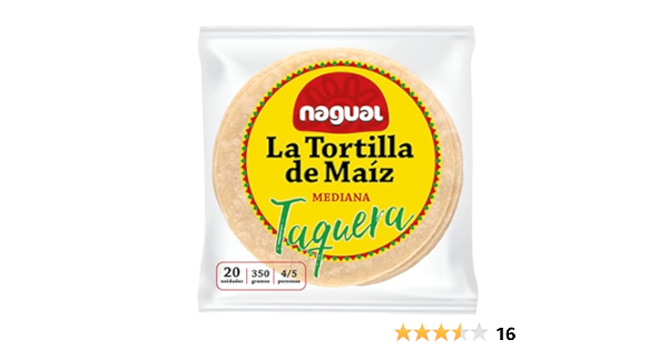 Nagual Tortillas de Maíz Blanco Nixtamalizado, para veganos y ...