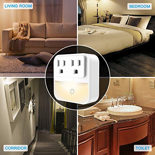 5 Night+Light+2+Outlet+POWRUI+Nightlight