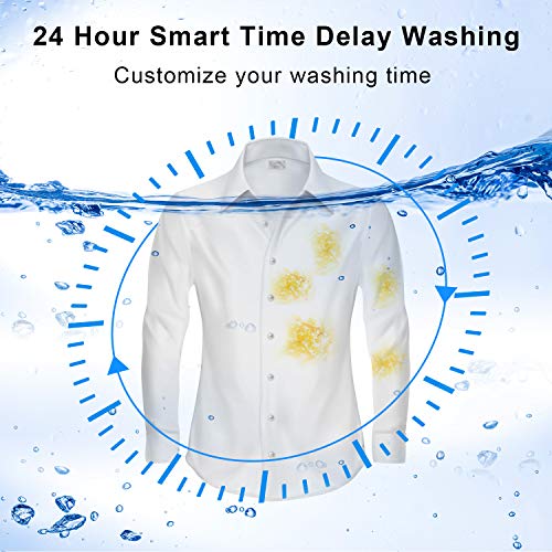 MOOSOO FullAutomatic Washing Machine 0.84 cu.ft/6.6 lbs Portable Compact 2 in 1 Laundry Washer