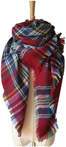 YCHY Stylish Warm Blanket Scarf Best Gift Gorgeous Wrap Cashmere Feel Large Shawl (Jujube red)