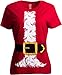 Ann Arbor T-shirt Co. Santa Claus Costume | Jumbo Print Novelty Christmas Holiday Humor Ladies' T-Shirt-Ladies, 2XL Red