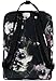 HotStyle BESTIE Floral Backpack, Stylish Bag for College Travel Work Everyday, Black