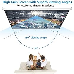 ZENY Projector Screen Pull Down 100 Inch 16:9 HD