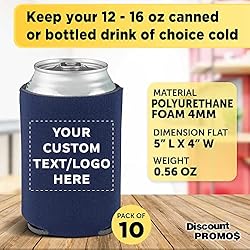 DISCOUNT PROMOS Custom Collapsible Beer Can Coolers