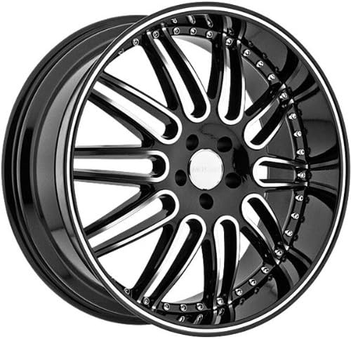 Menzari Noire 22x10.5 Black Wheel / Rim 5x112 with a 35mm Offset and a 74.10 Hub Bore. Partnumber Z10005544+35GBM