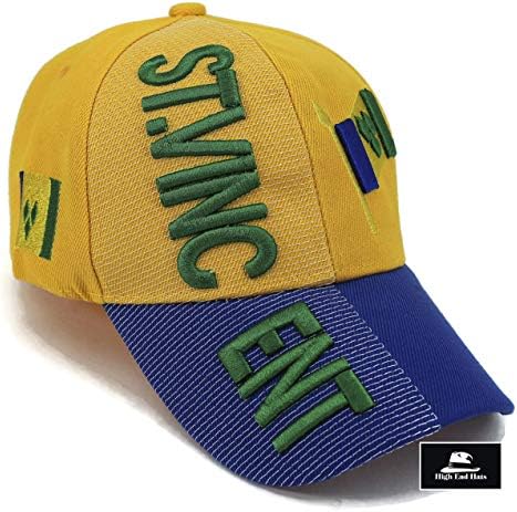 High End Hats “Nations of North America Hat Collection” 3D Embroidered Adjustable Baseball Cap Includes 1-Year Warranty