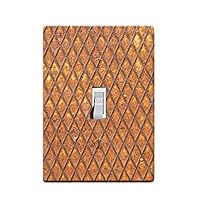 3-D Effect Printed Maxi Rusty Metal Grid Pattern Switch/Outlet Cover L0058 (1-gang toggle)