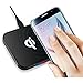 Wireless Charger, QI Wireless Charging Pad with Two USB Charging Ports (Black)