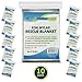 Primacare HB-10 Emergency Foil Mylar Thermal Blanket (Pack of 10), 52" Length x 84" Width, Silver primary