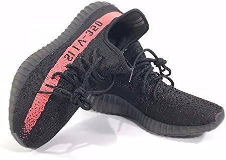True Boost Lightweight Breathable Mesh Yeezy Fashion Sneakers 350 V2 Running Shoes - Black Red Black Women US 7 =EU 38 2/3