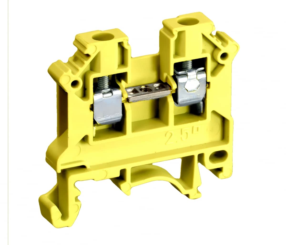 SIMET Brand Yellow zsg1-2.5nz Rail Mounted Screw Terminal Block