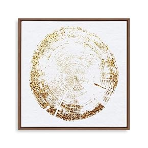 Framed Canvas Home Artwork Decoration Annual Ring Canvas Wall Art for Living Room, Bedroom - 16x16 inches