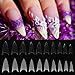 500 Pcs Clear Ballerina Coffin Nail Tips Acrylic Nail Tips Half Cover False Nails Tips Coffin Fake Nails Nail Extension Tips