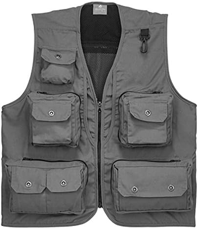 HJGBEDS Boy Mens Fishing Vest Photographer's Vest Wild Survival Jacket Black XXL