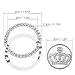Car Crystal Ring & Crown Emblem Sticker Bling Decoration Kit for Auto Engine Start Button, Queen's Diamond Interior Car Accessory