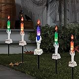 Hourleey Halloween Decorations, 5 Pack Skull Candle