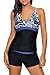 Dearlovers Women Two Pieces Tankini Top with Swim Shorts Set Swimsuits (Size S-XXL)