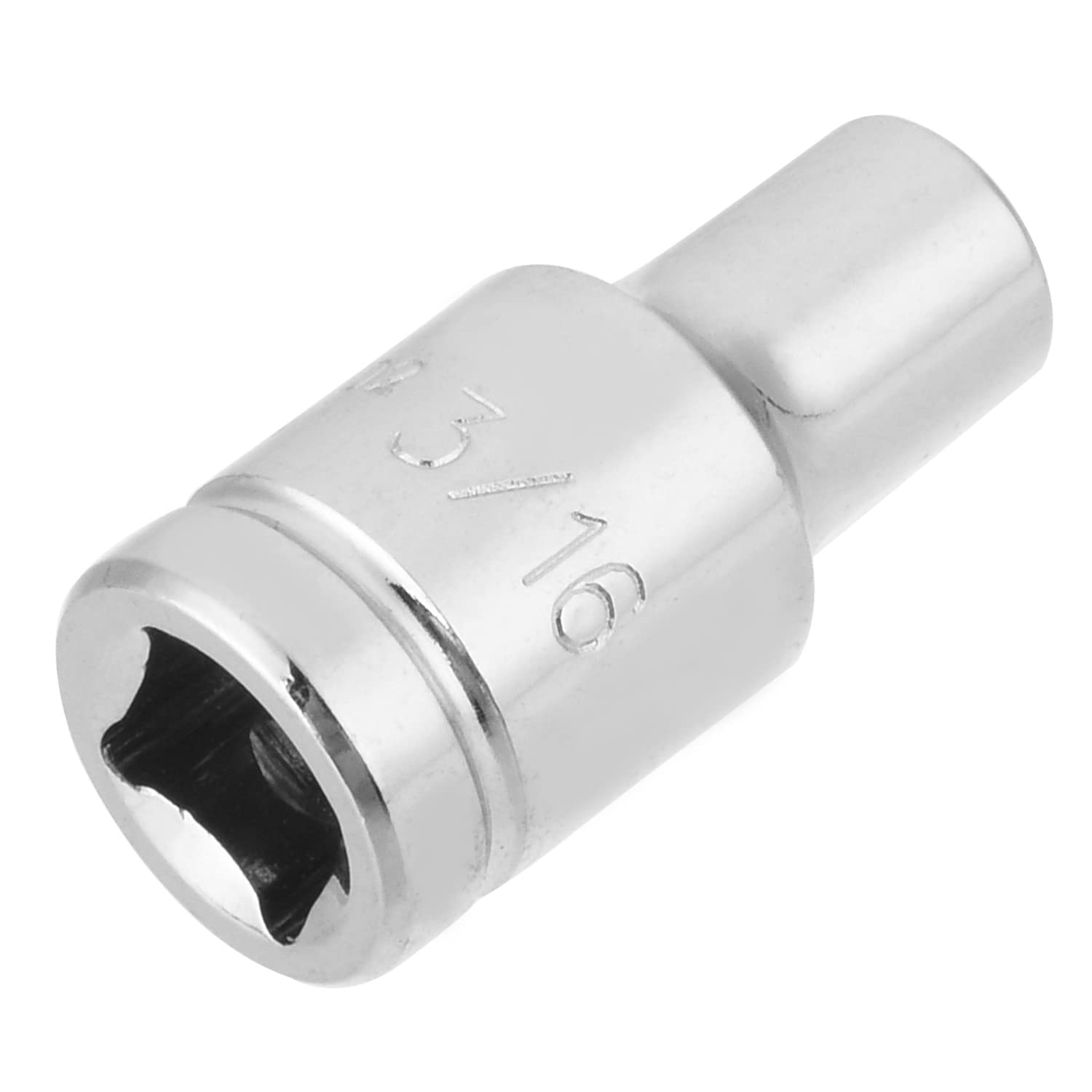 Utoolmart 1/4 Inch Drive 6 Point Socket Chrome Vandium Steel Imperial 3/16 Inch Standard Socket Hand Operated Tool Silver 1pcs