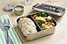 LunchBots Medium Duo Snack Container - Divided Stainless Steel Food Container - Two Sections and a Side - Eco-Friendly - Dishwasher Safe - Stainless Lid - Stainless Steel