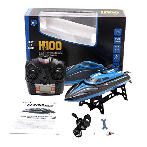 RC Boat DeXop-KINGBOT Rmote Control Boat for Pools & Lakes 2.4Ghz 30km/H High Speed Radio Electric Racing Boat for Children Adults