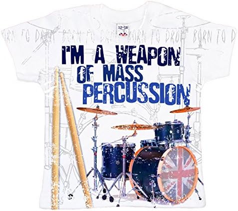 Dirty Fingers, I'm a Weapon of Mass Percusion, Baby Boy T-shirt, 24-36m, White