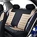 FH Group Automotive Car Seat Covers Full Set Premium 3D Air Mesh Beige and Black Seat Covers, Airbag Compatible and Split Bench Cover Universal Fit Interior Accessories for Cars Trucks and SUVs