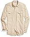 Amazon Brand - Goodthreads Men's Standard-Fit Long-Sleeve Linen and Cotton Blend Shirt, khaki, Medium