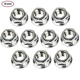HIFROM(TM New Replacement 10PCS Flanged Bar Nuts For Husqvarna 61 66 268 272 340 345 350 351 353 357 359 Chainsaw (with Detailed Size)