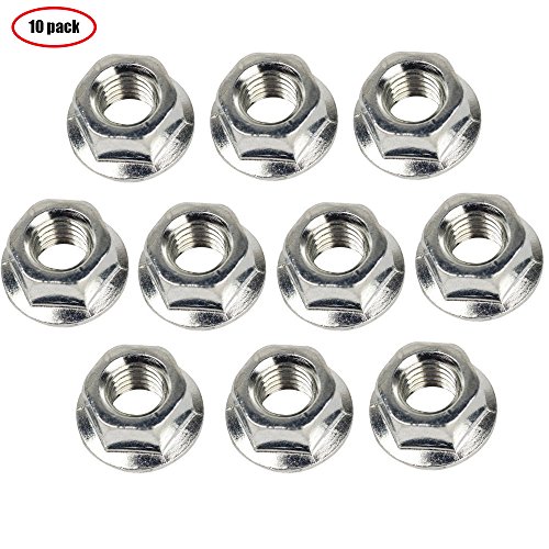 HIFROM(TM New Replacement 10PCS Flanged Bar Nuts For Husqvarna 61 66 268 272 340 345 350 351 353 357 359 Chainsaw (with Detailed Size)