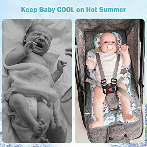 Baby Cooling Pad 14x27 Inch | Bamboo Fiber Stroller & Car Seat Cooler | Breathable Summer Baby Mat 0-3 Years