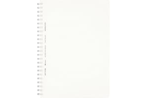 Kokuyo Spiral Dotted Notebook, 8.3'' x 5.8'' Business Journal A5 Soft Ring Notebooks with 5mm Dot Grid, 80 Perforated Sheets, Clear 1 Subject Notebook, Note Taking for Work. Japan Import(SU-SV538WT-T)