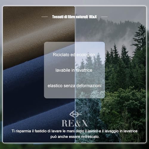 RE&X JEANS COUTURE Men's Shorts Comfortable Breathable Cotton Cargo Bermuda Shorts