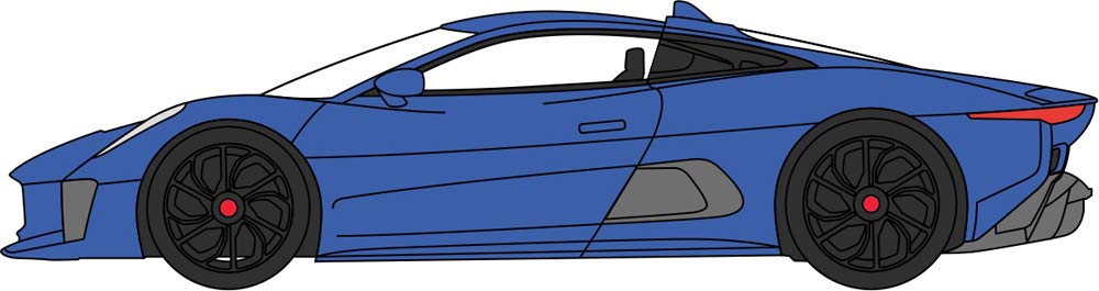 Oxford Diecast 76JCX75003 Jaguar CX75 Caesium Blue