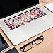 TOP CASE - MacBook Pro 15 WITH Touch Bar (2017 & 2016 Release) 2 in 1, Floral Pattern Rubberized Hard Case + Keyboard Cover for MacBook Pro 15