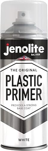 Jenolite Plastic Primer Spray Paint White 400ml Adhesion Primer for Plastics