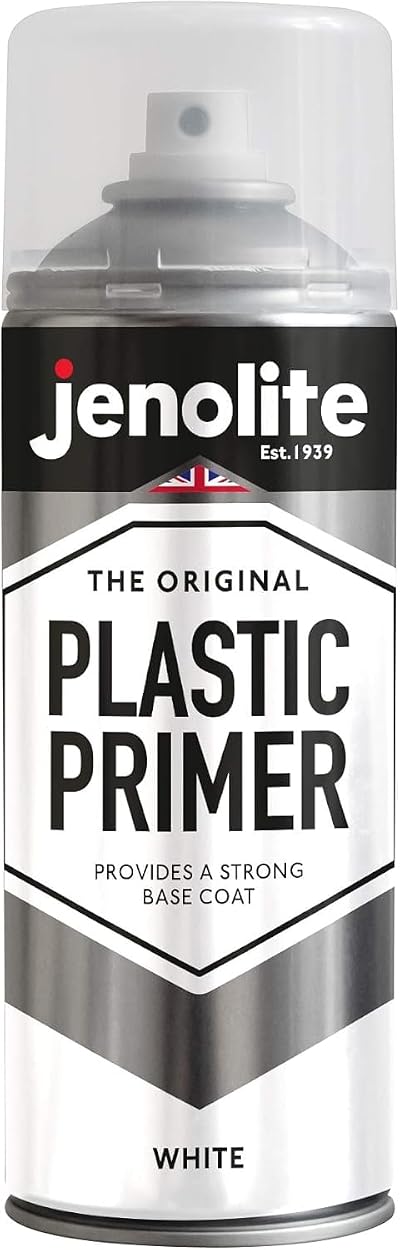 Jenolite Plastic Primer Spray Paint White 400ml Adhesion Primer for Plastics
