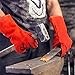 NoCry Near Fire Proof Mig Tig Welding Gloves; Animal Handling, BBQ, Grilling, Fire Pit, Pizza Oven, Forging; Premium Heat Resistant Gloves; Cowhide Leather; Long 14 Inch Forearm Protection; Size Small