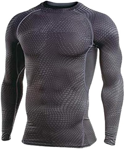 Men's Compression Shirts,Sunyastor Fitness Sports Shirt Long-Sleeve T-Shirts Workout Tee Gym Training Bodybuilding Skin Top